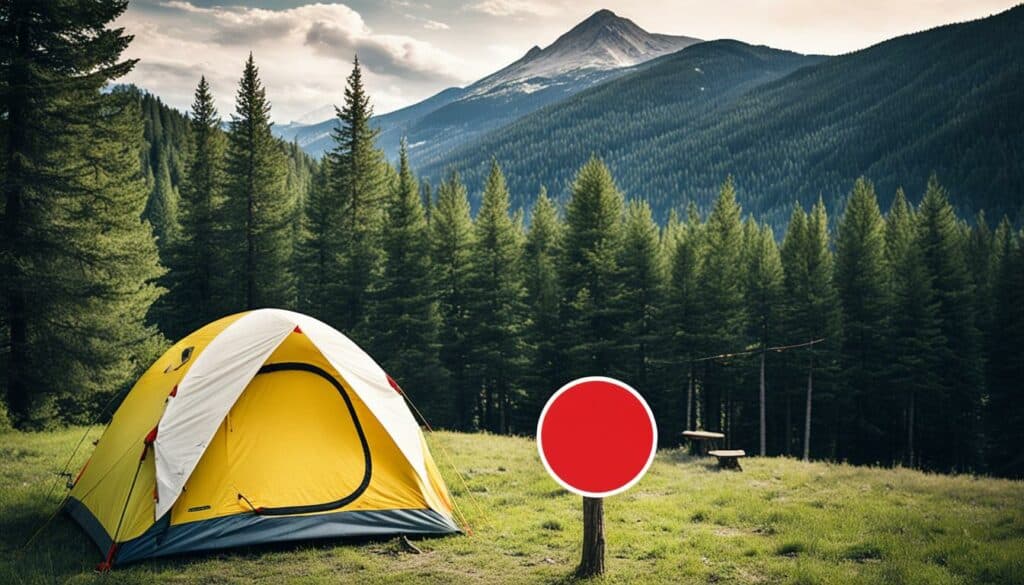 Cosa si intende per divieto di campeggiare?